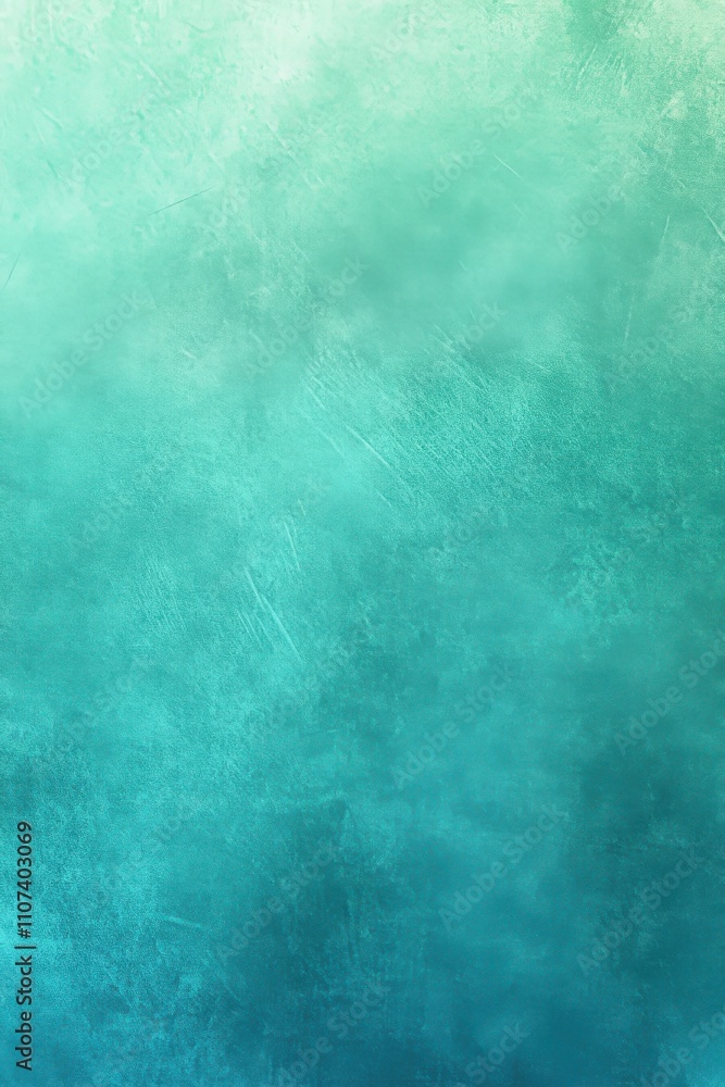Poster abstract textured background in soothing shades of turquoise and teal, creating a calming atmosphere