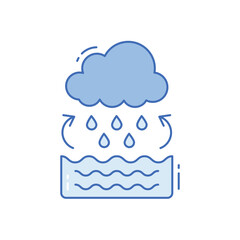 Water cycle vector icon