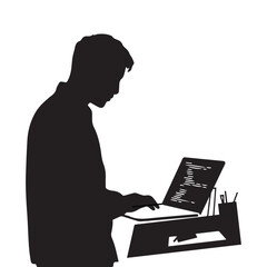 programmer vector silhouette