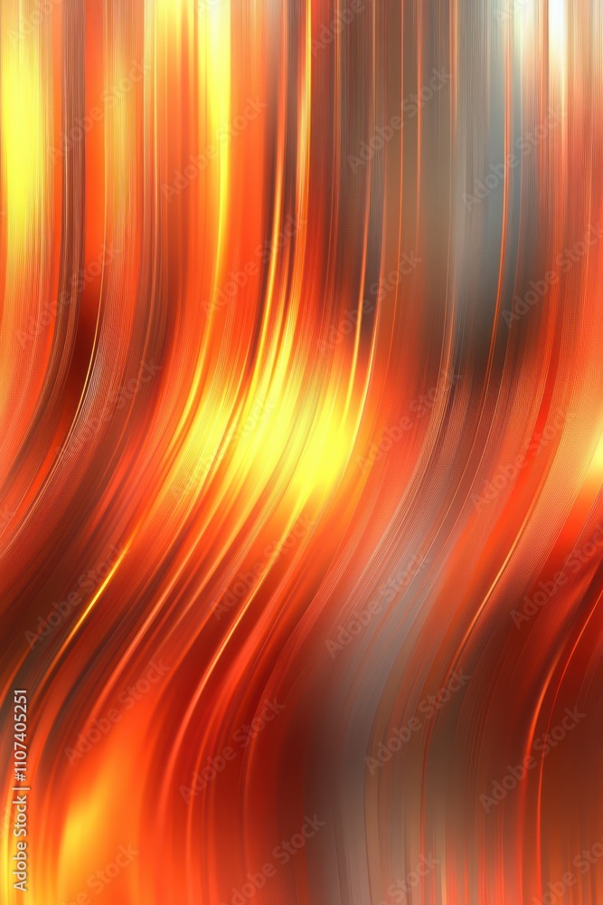 Poster a vibrant abstract image featuring flowing orange and gold hues, creating a warm and dynamic atmosph
