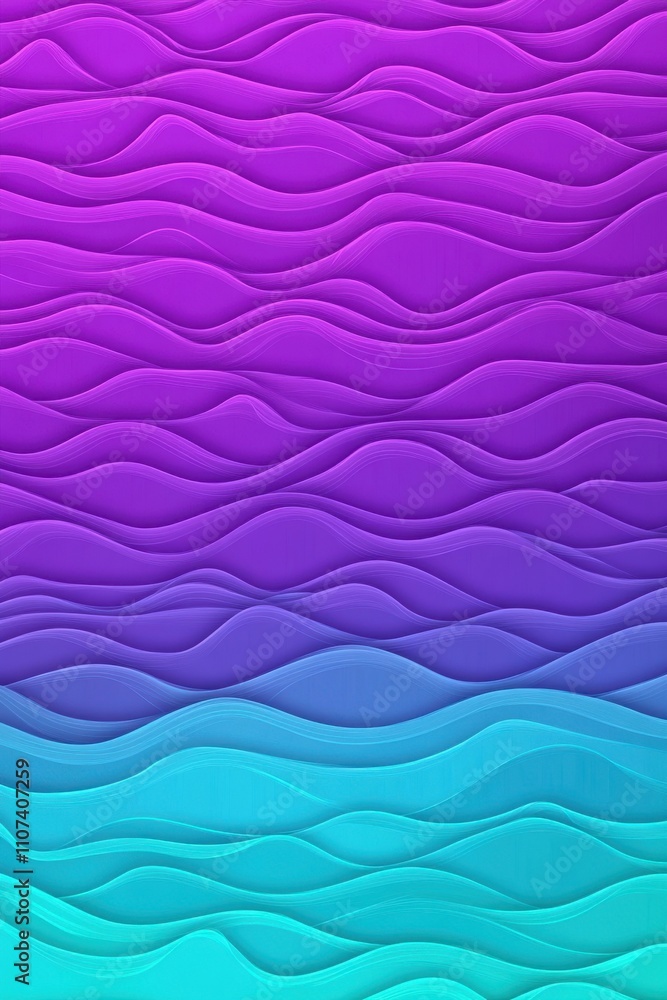 Aufkleber vibrant abstract waves in gradient shades of purple and teal create a mesmerizing visual effect.