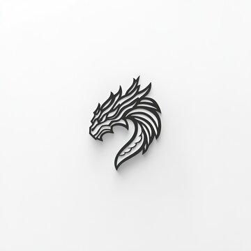 recommend clip art: Stylized dragon head profile, black line art on white.