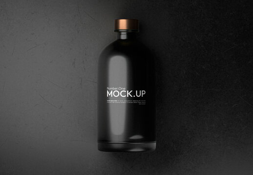 Elegant Glass Bottle Mockup