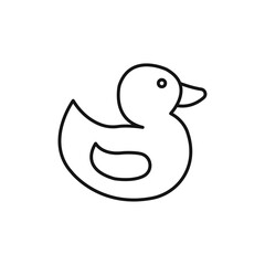 Duck icon Simple thin line flat symbol