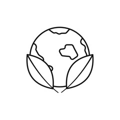 Environment icon Simple thin line flat symbol