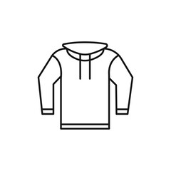 Naklejka premium Hoodie jacket icon Simple thin line flat symbol