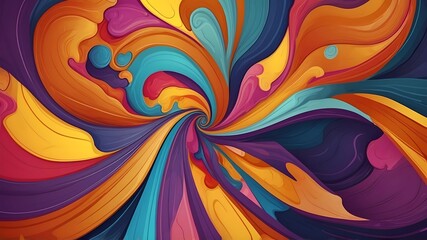 Fototapeta premium abstract colorful background artistic digital painting with vibrant orange, blue and purple colors