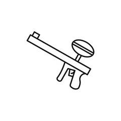 Paintball gun icon Simple thin line flat symbol