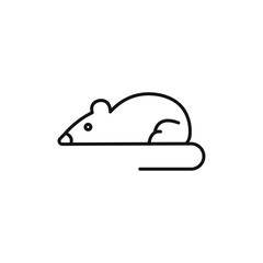 Rat icon Simple thin line flat symbol