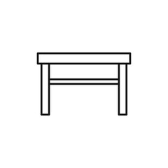 Table icon Simple thin line flat symbol