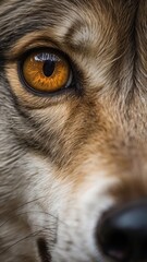 a closeup of majestic wolf eyes