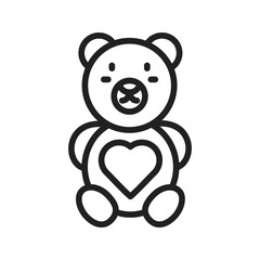 Obraz premium Teddy Bear Icon vector image. Suitable for use on web apps, mobile apps, and print media.