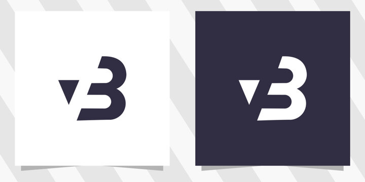 letter vb bv logo design vector