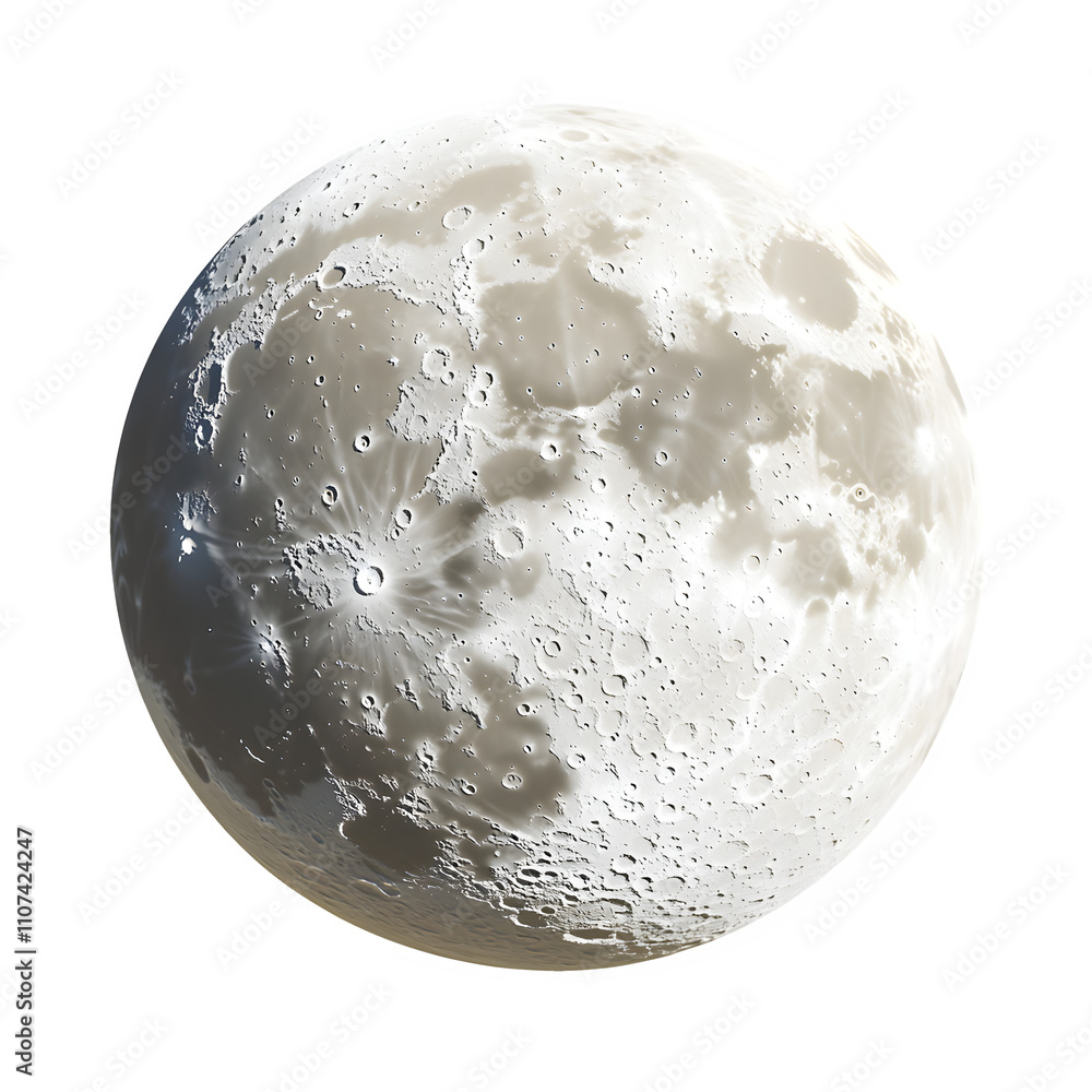 Poster captivating 3d animation of the full moon spinning against a see-through backdrop, highlighting intr