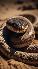Fototapeta premium a closeup of snakes ,venomous snake