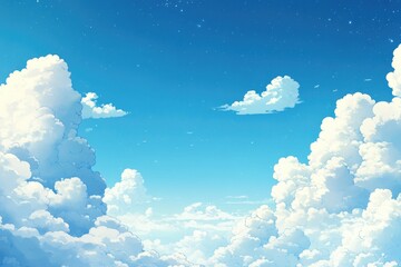 Cloudy night sky with stars