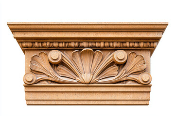 Ornate architectural crown molding with intricate floral design and detailed carvings. This elegant piece adds touch of sophistication to any interior space