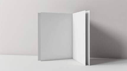 Menu Pamphlet. 3D Render Illustration of Blank Bi Fold Card Template for Business Advertisement