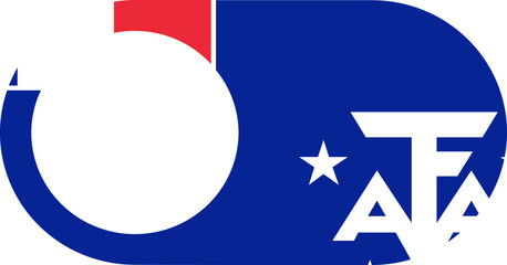 Obraz premium Switch Off Icon of French Southern & Antarctic Land Flag