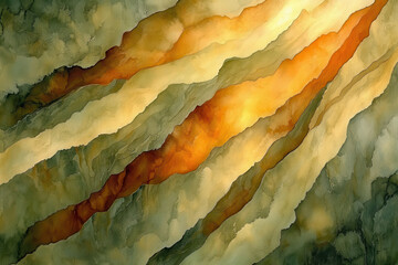 Obraz premium Abstract watercolor art with radiant tonal layers and vibrant colors