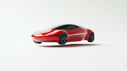 A sleek, futuristic red car design, showcasing modern automotive innovation and aesthetics.