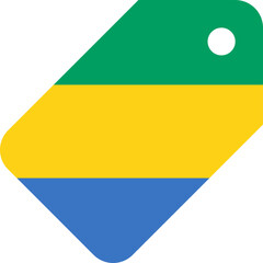Gabon Flag on Price Tag