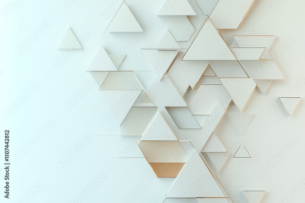 Aufkleber this image features a captivating arrangement of triangular shapes in a minimalistic style, conveyin