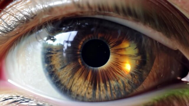 Human eye showing increasing pupil dilation