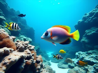 Obraz premium coral reef with fish