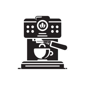 recommend clip art: Coffee Machine, Silhouette, vector illustration