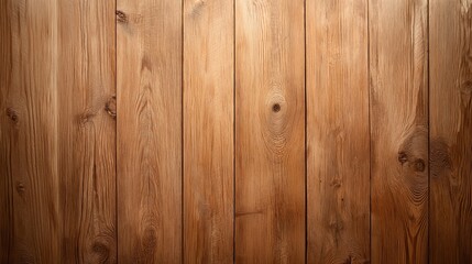 Naklejka premium Wooden planks with natural grain pattern and knots forming an organic textured background surface.