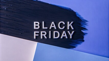 Black Friday sale announcement with vibrant colors and copy space for text