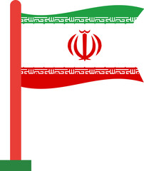Iran Flag Crisp Flown