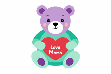 Teddy Bear Holding Heart with 