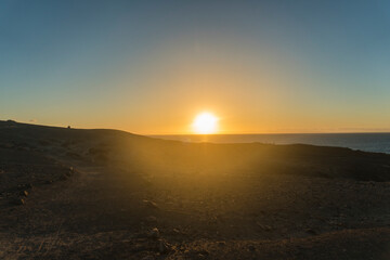 Obraz premium Sunset in Fuerteventura, Canary Islands, Spain. 