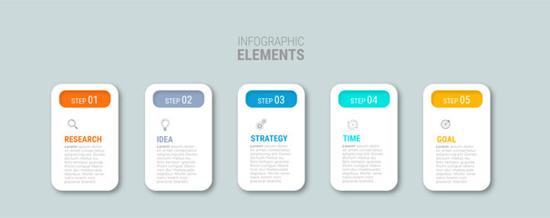 Steps infographic business design template