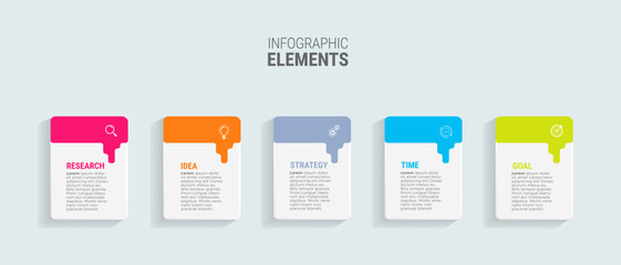 Obraz premium Steps infographic business design template