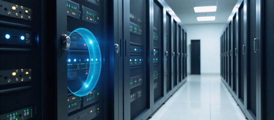 Quantum computing machinery within a server room setting