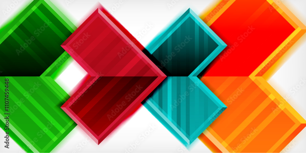 Poster arrow symbols created with 3d effects and line texture geometric abstract background