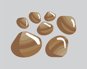 Obraz premium a brown stone with a white background