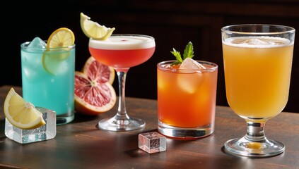 Fototapeta premium Elevate gatherings with imaginative elegant cosmo drinks displaying sophisticated sophistication