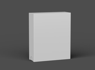 Render of a rectangular sliding drawer box on a dark background