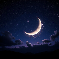 Fototapeta premium moon and stars