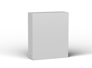 Render of a rectangular sliding drawer box on a light background