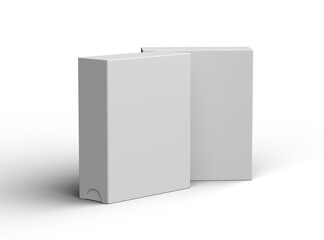 Render of a rectangular sliding drawer box on a transparent background