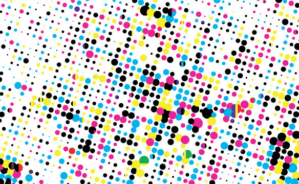 abstract colorful background with circles, abstract background with halftone cmyk dote pattern set, seamless pattern with dots, a colorful pattern of dots on a white background