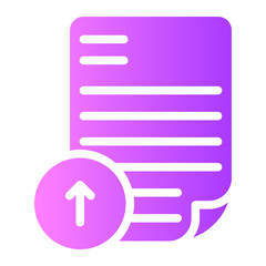 Obraz premium upload gradient icon