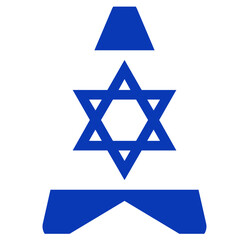 Obraz premium Israel Flag In Star Shape