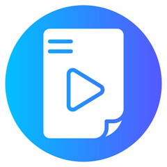 video file gradient icon