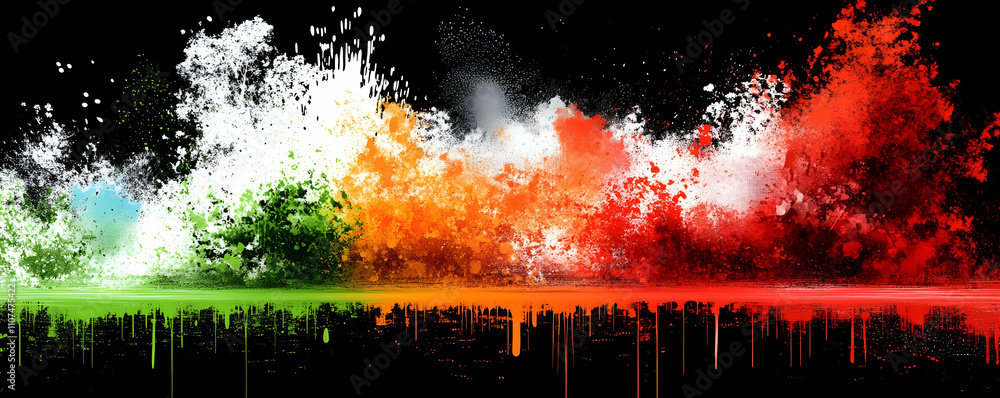 Poster abstract colorful splashes background
